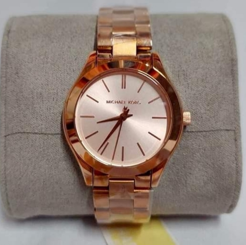 ***NEW*** Michael Kors Slim Runway Women's Watch, Stainless Steel Bracelet Watch - Picture 2 of 6